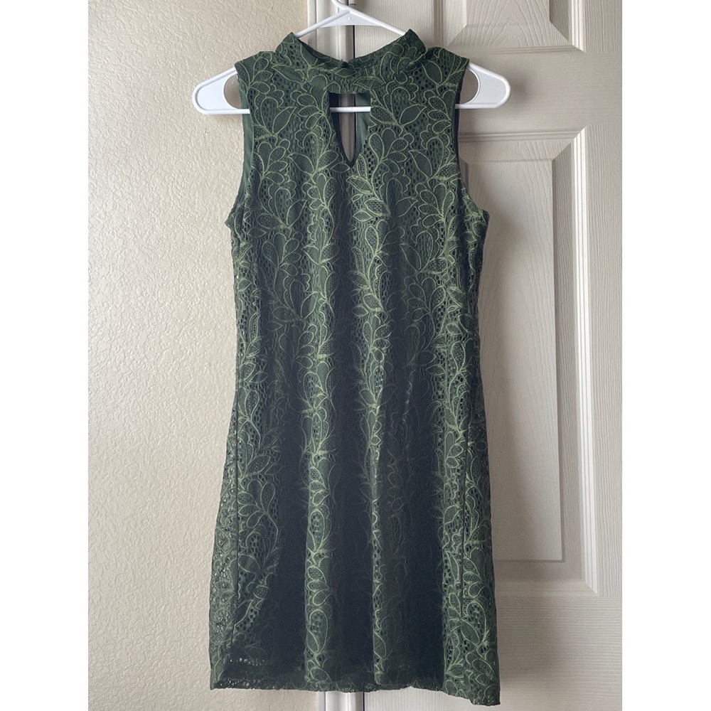 As U Wish NWOT Lace Halter Dress - Green